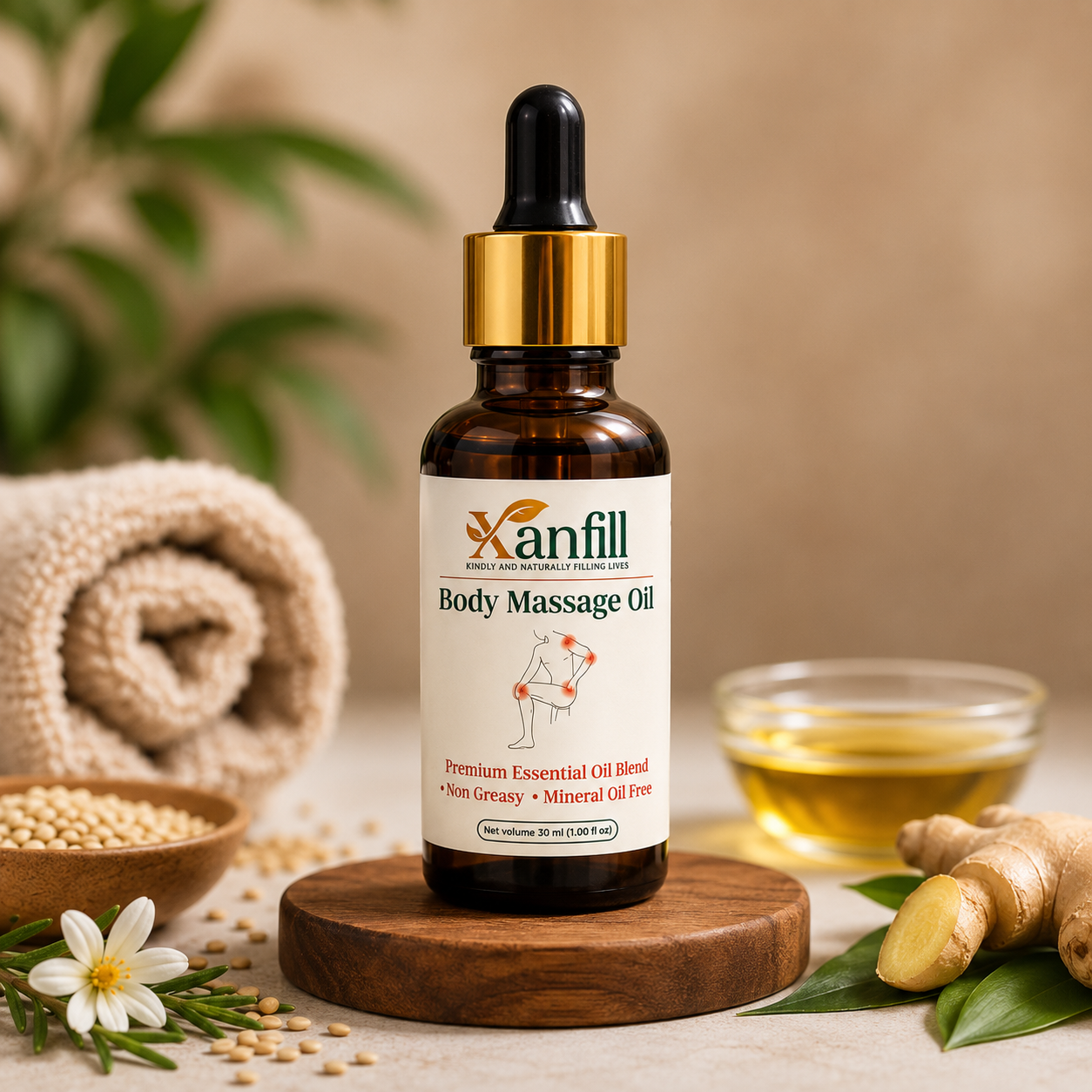 Xanfill Body Massage Oil | Non-Greasy
